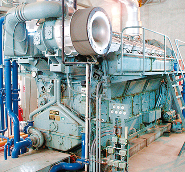 岡山市　三野浄水場　非常用ディーゼルエンジン　3000kw